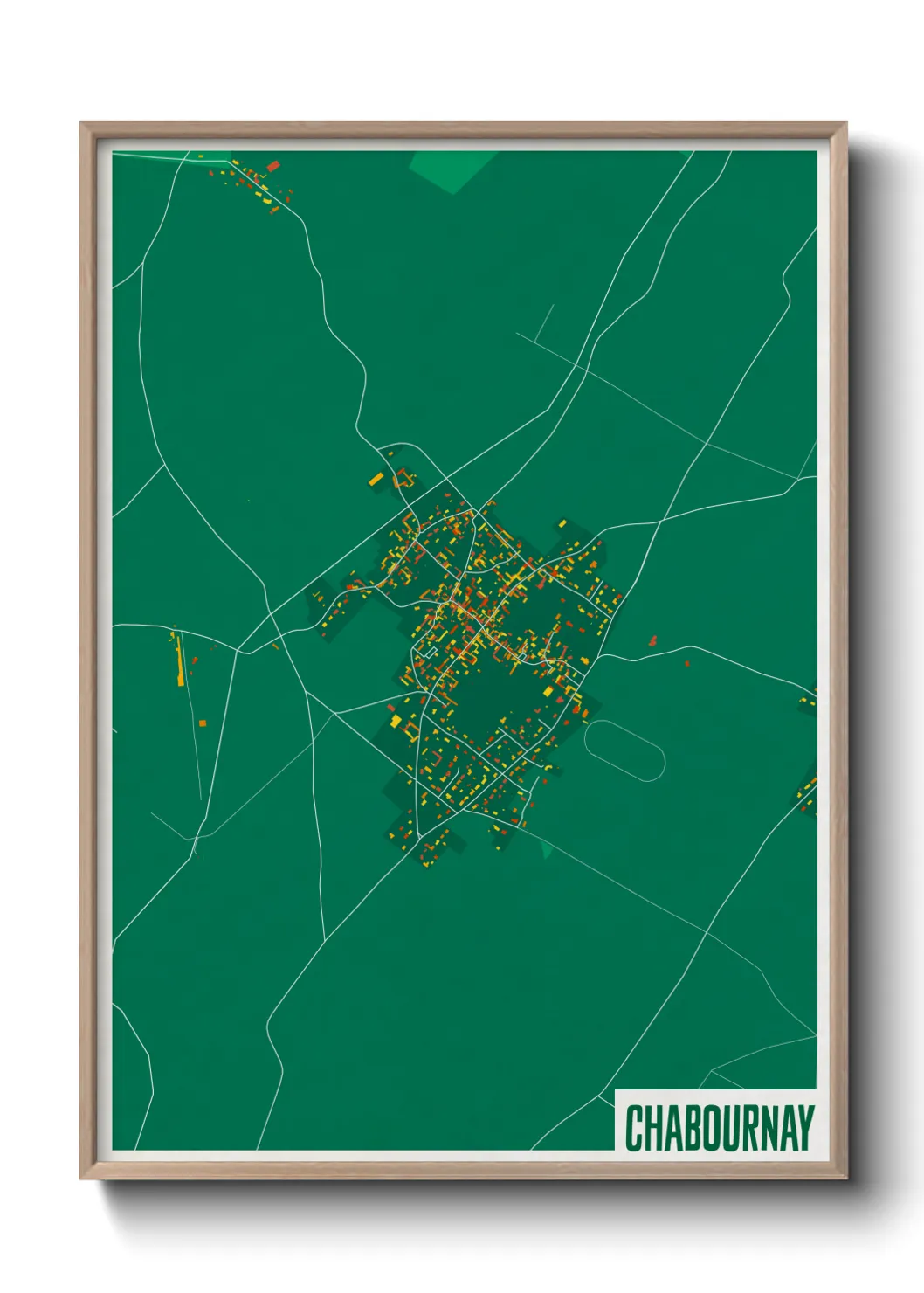 Une affiche de carte sur Chabournay
