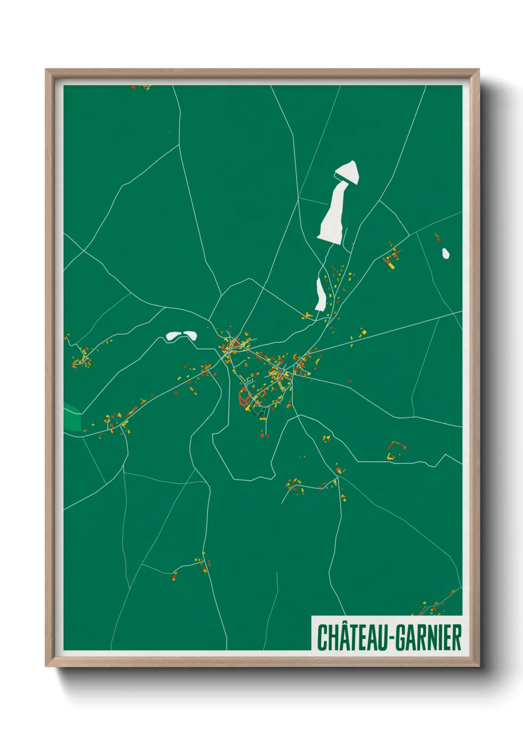 Une affiche de carte sur Château-Garnier