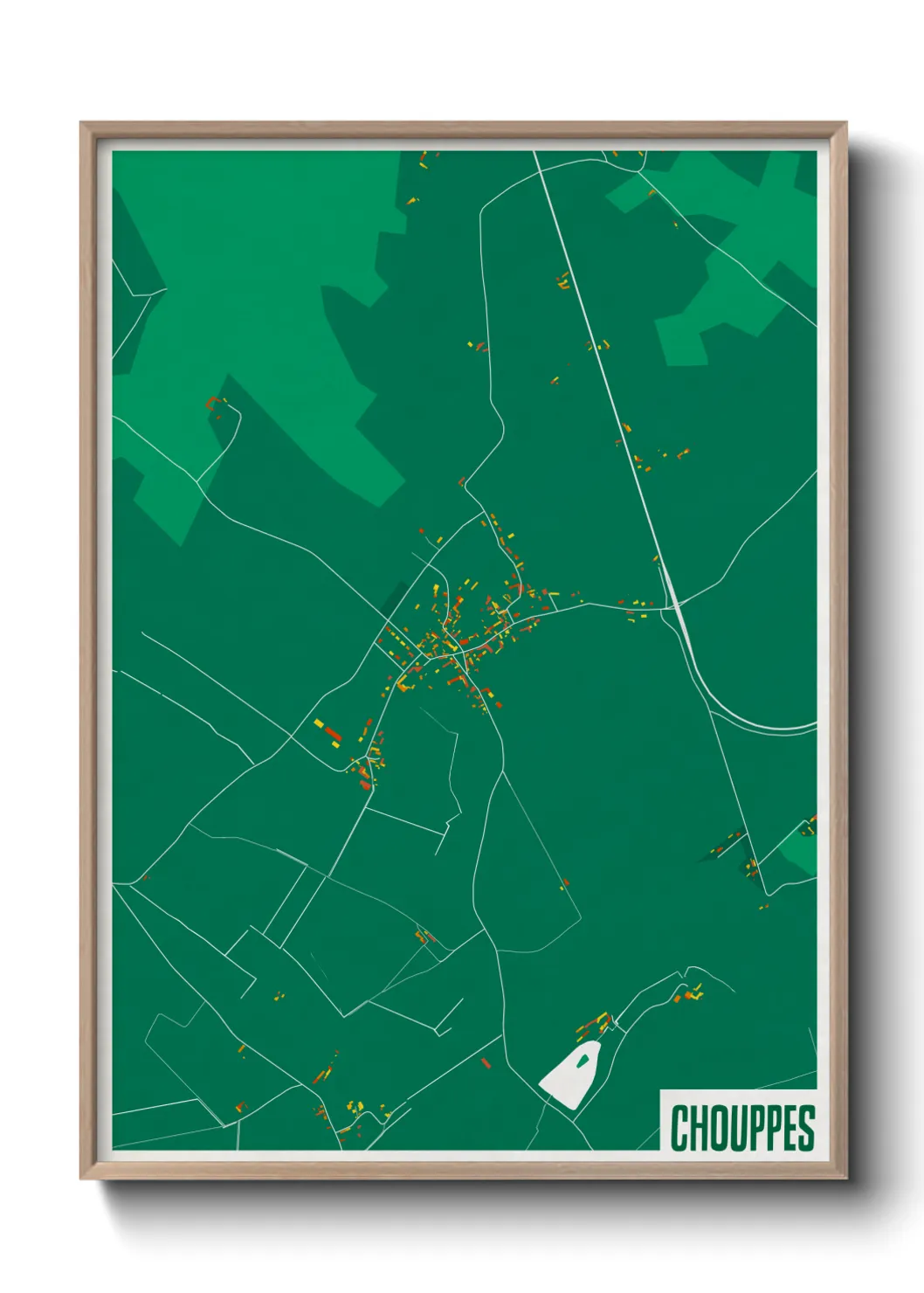 Une affiche de carte sur Chouppes