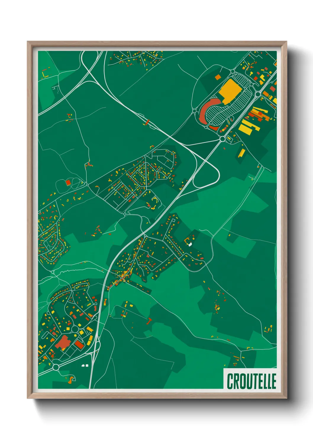 Une affiche de carte sur Croutelle