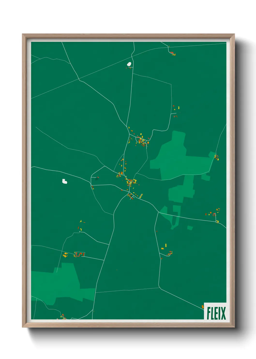Une affiche de carte sur Fleix