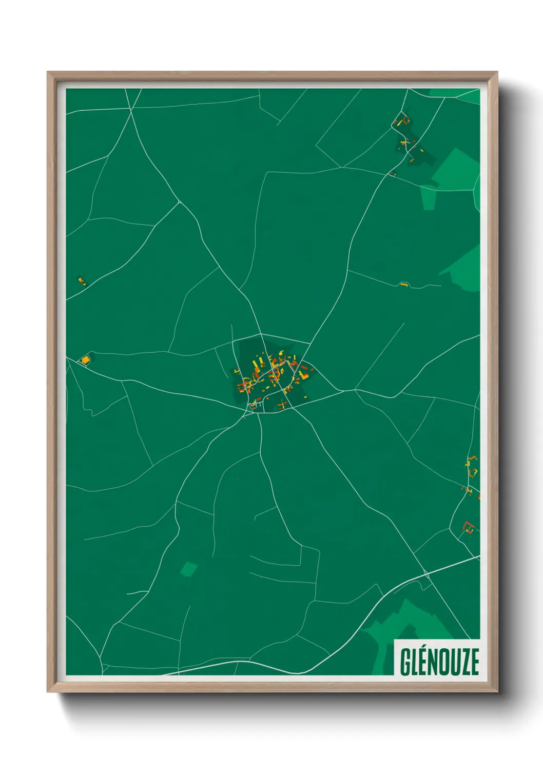 Une affiche de carte sur Glénouze