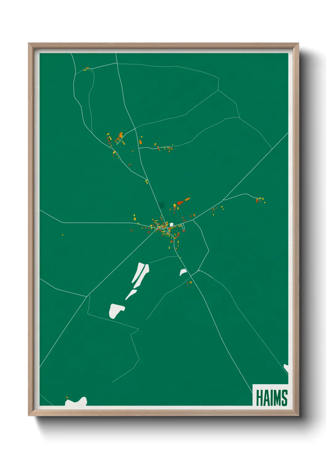 Une affiche de carte sur Haims