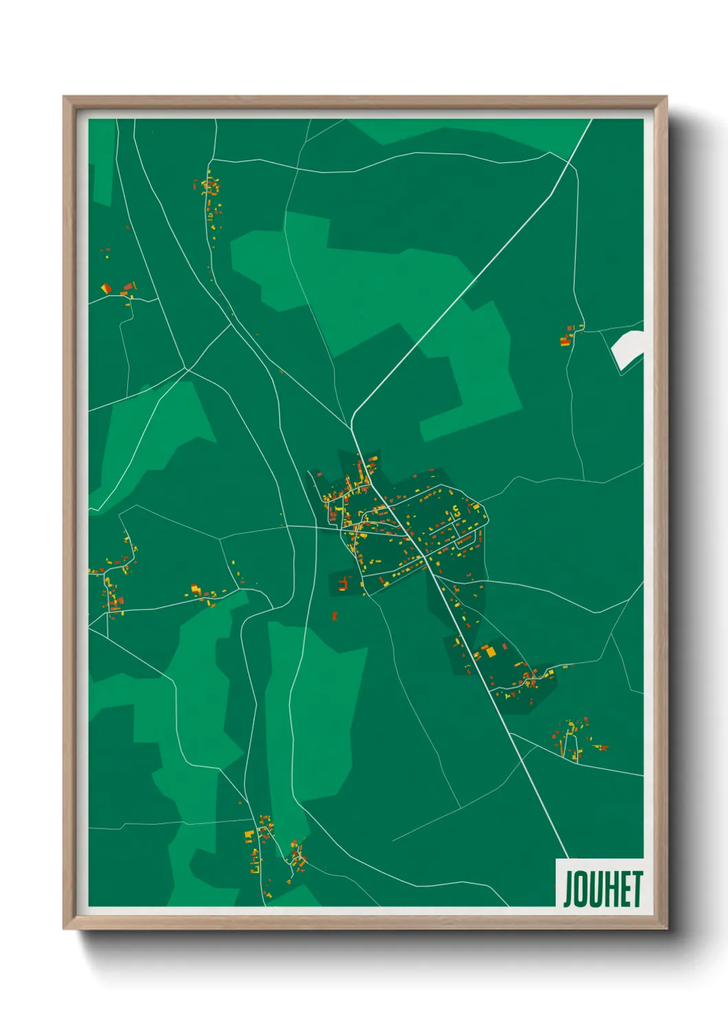 Une affiche de carte sur Jouhet