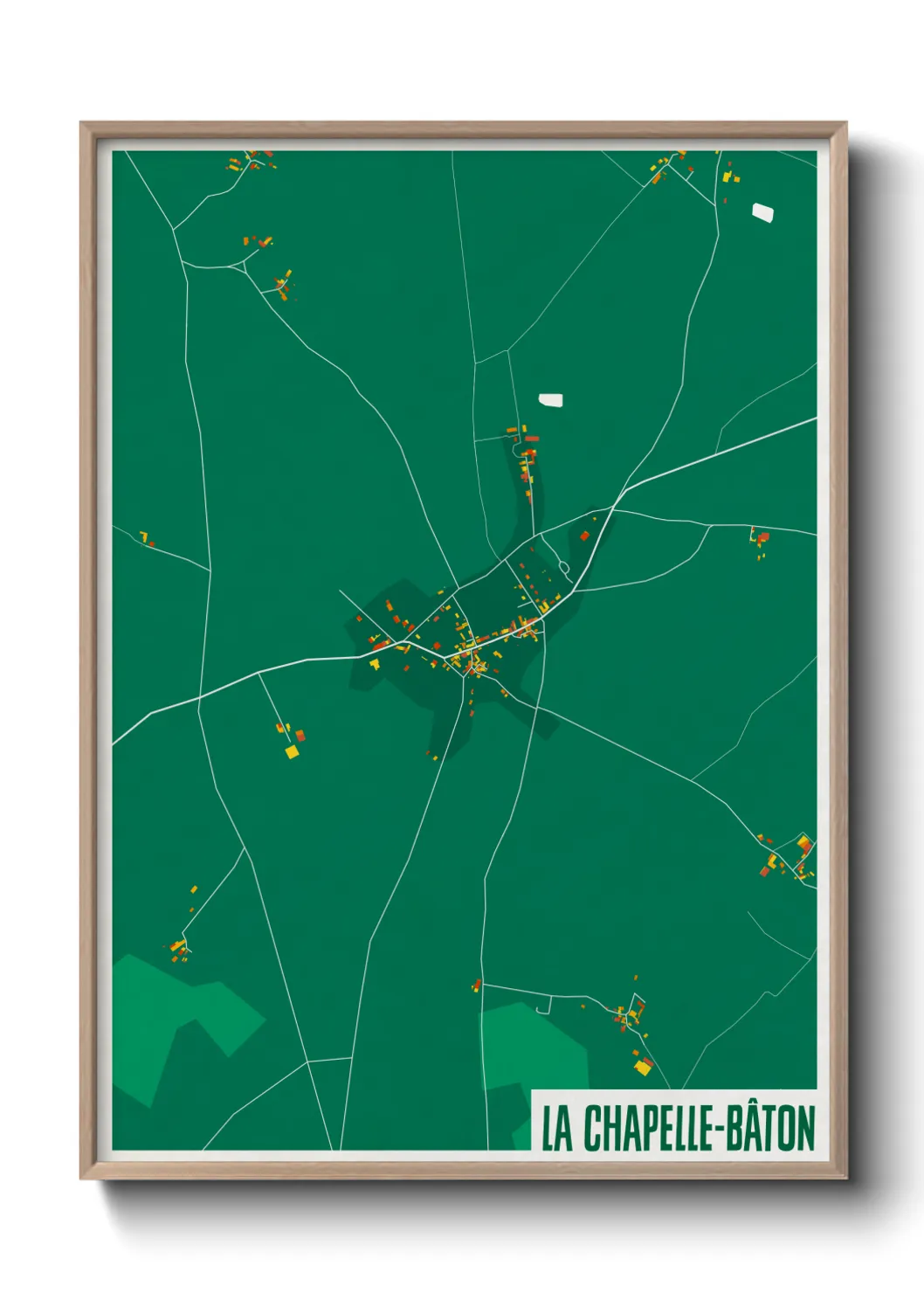 Un poster carteLa Chapelle-Bâton