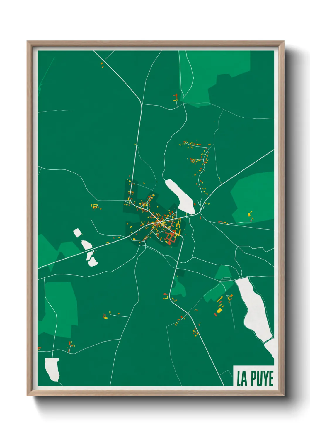 Une affiche de carte sur La Puye