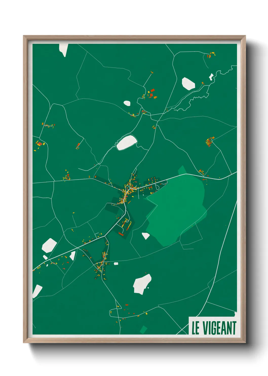 Une affiche de carte sur Le Vigeant