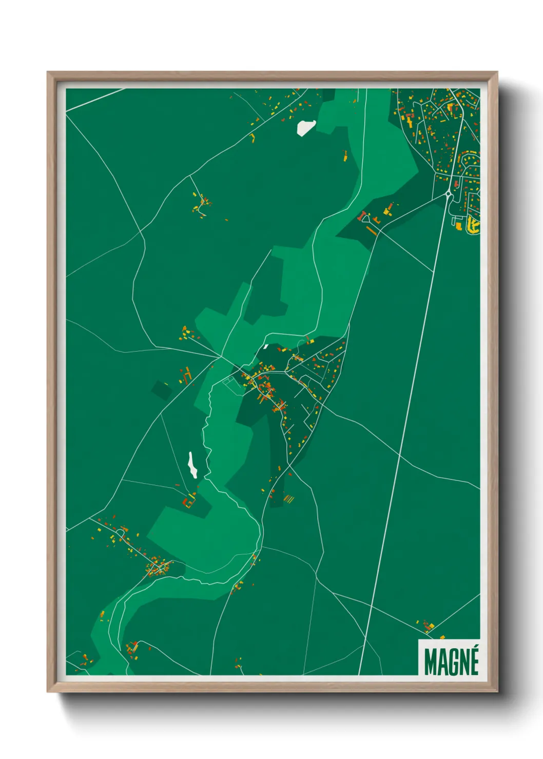 Une affiche de carte sur Magné