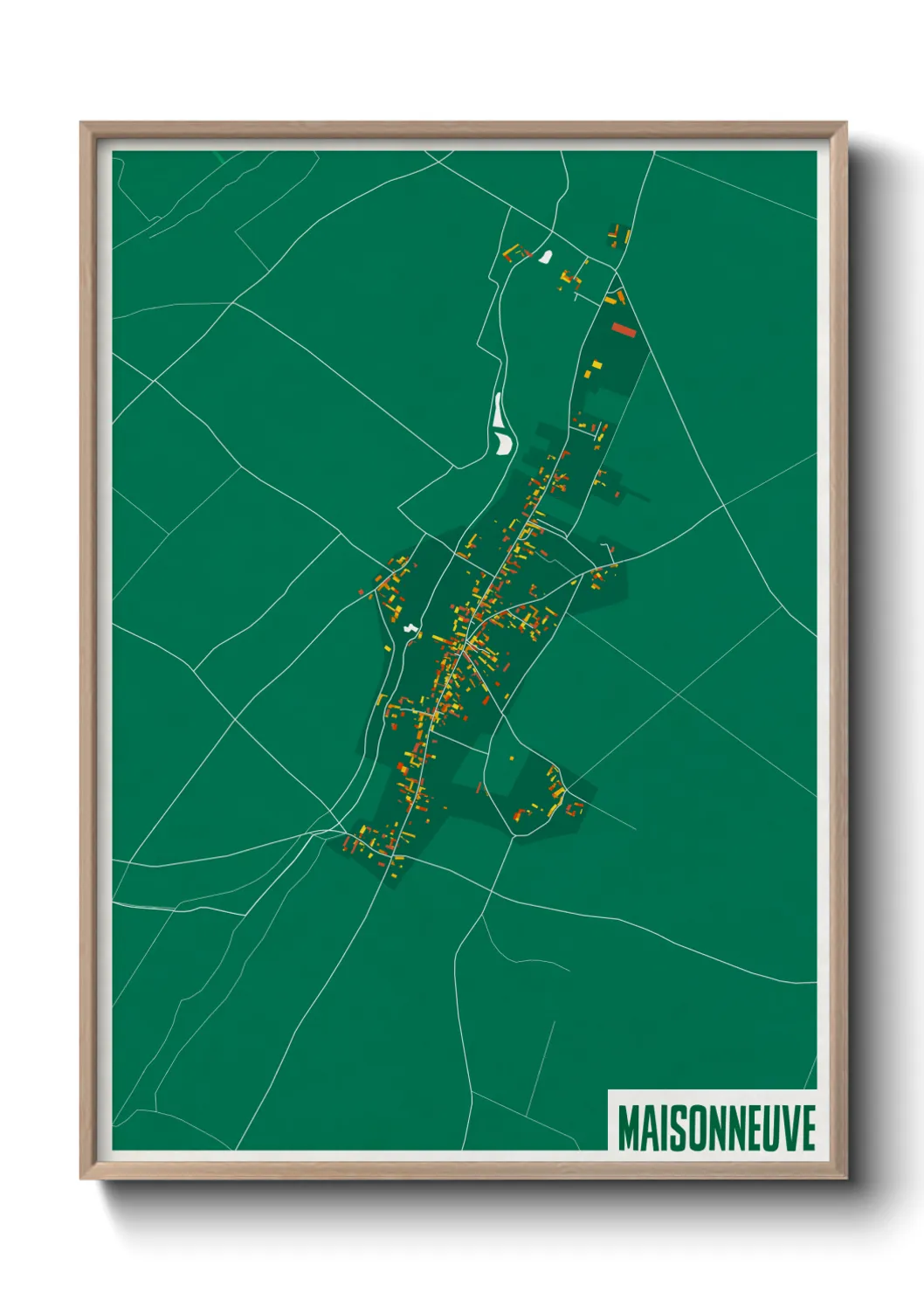 Une affiche de carte sur Maisonneuve