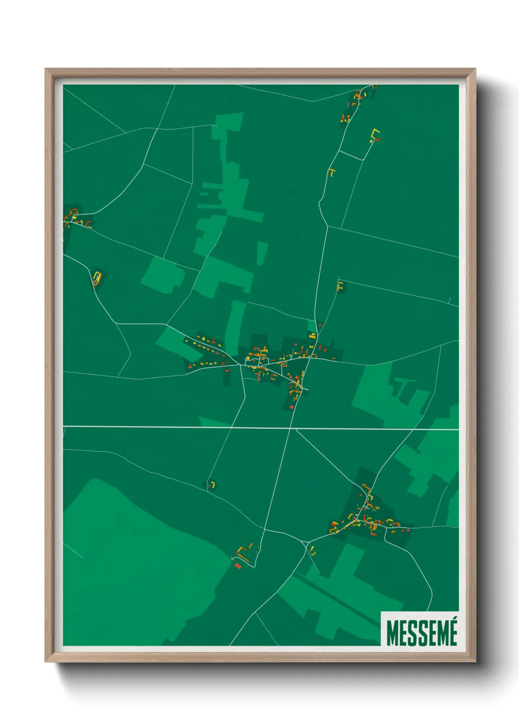 Une affiche de carte sur Messemé