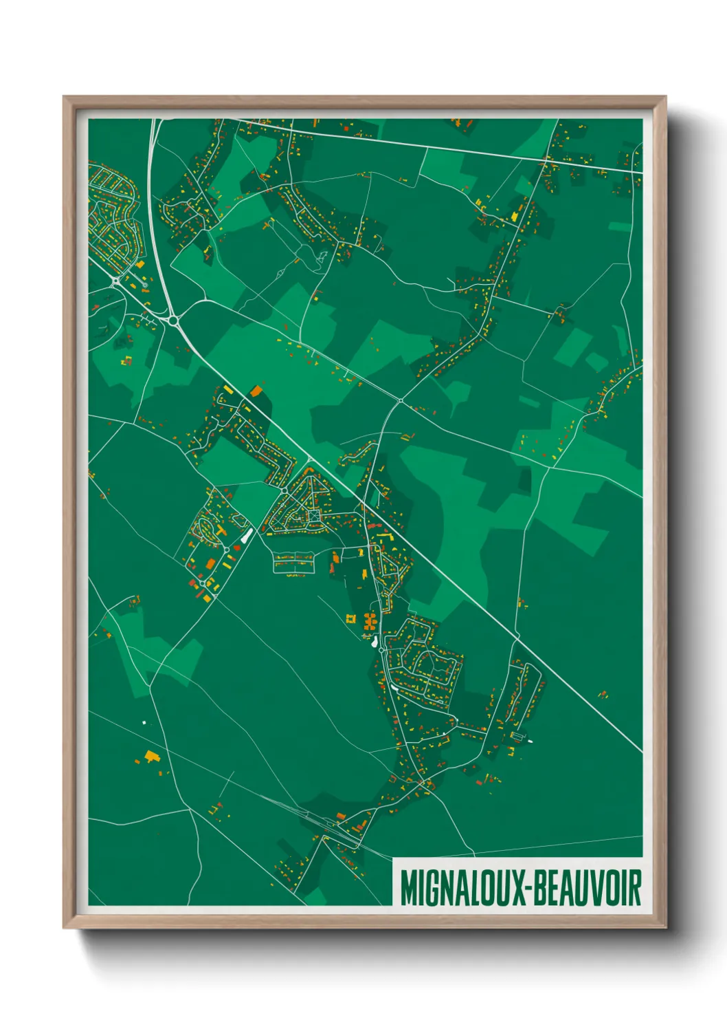 Une affiche de carte sur Mignaloux-Beauvoir