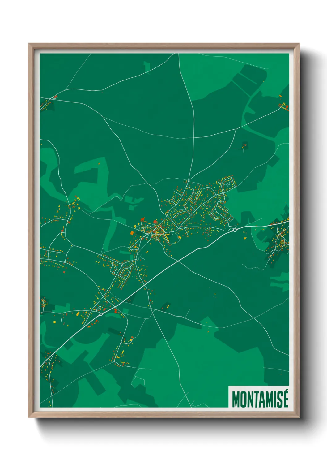 Une affiche de carte sur Montamisé