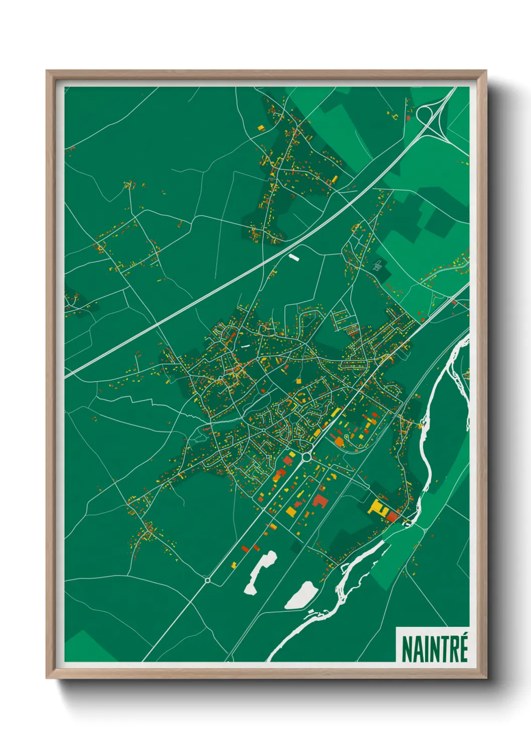 Une affiche de carte sur Naintré