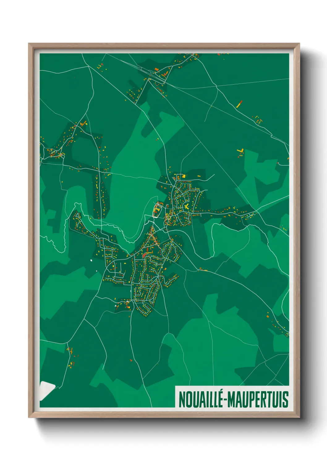 Une affiche de carte sur Nouaillé-Maupertuis
