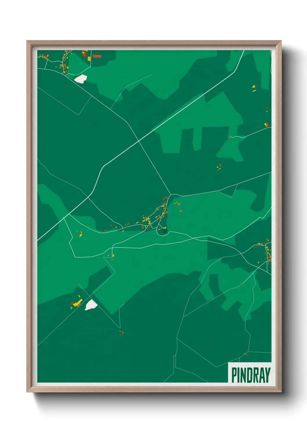 Une affiche de carte sur Pindray