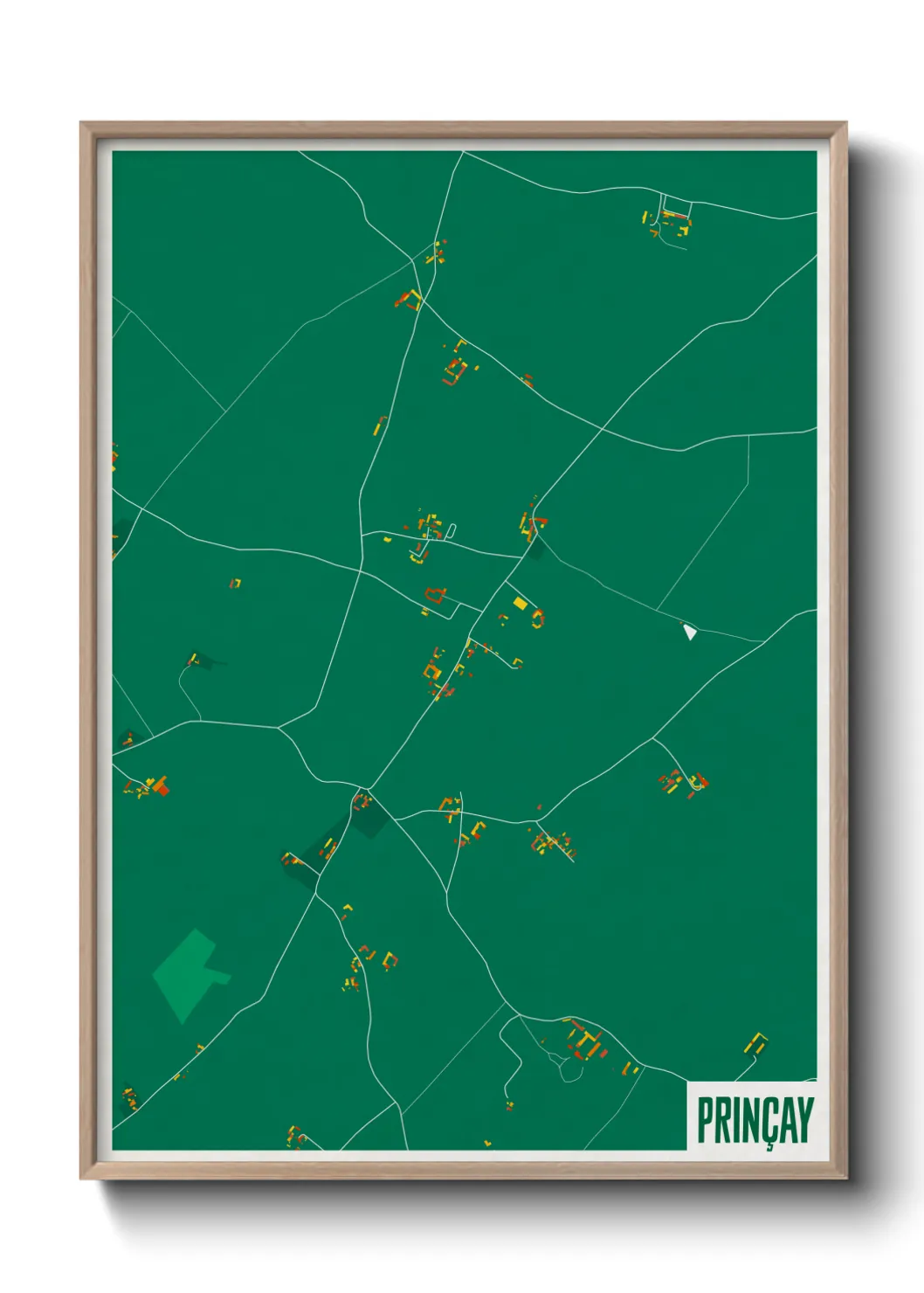 Une affiche de carte sur Prinçay