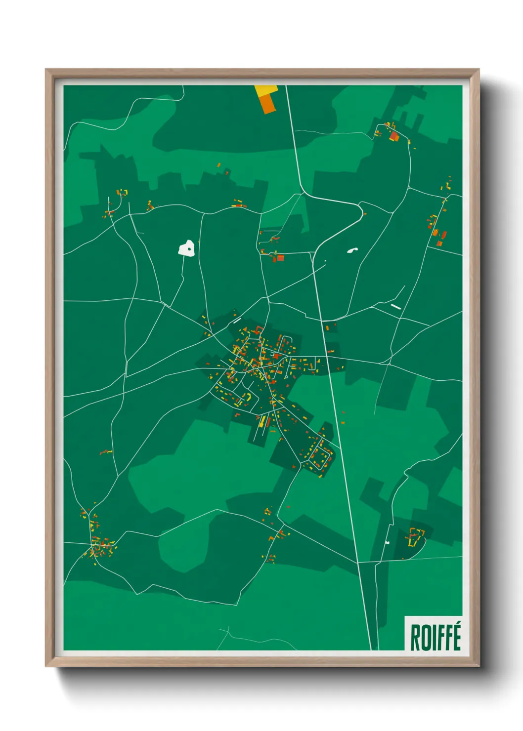 Une affiche de carte sur Roiffé