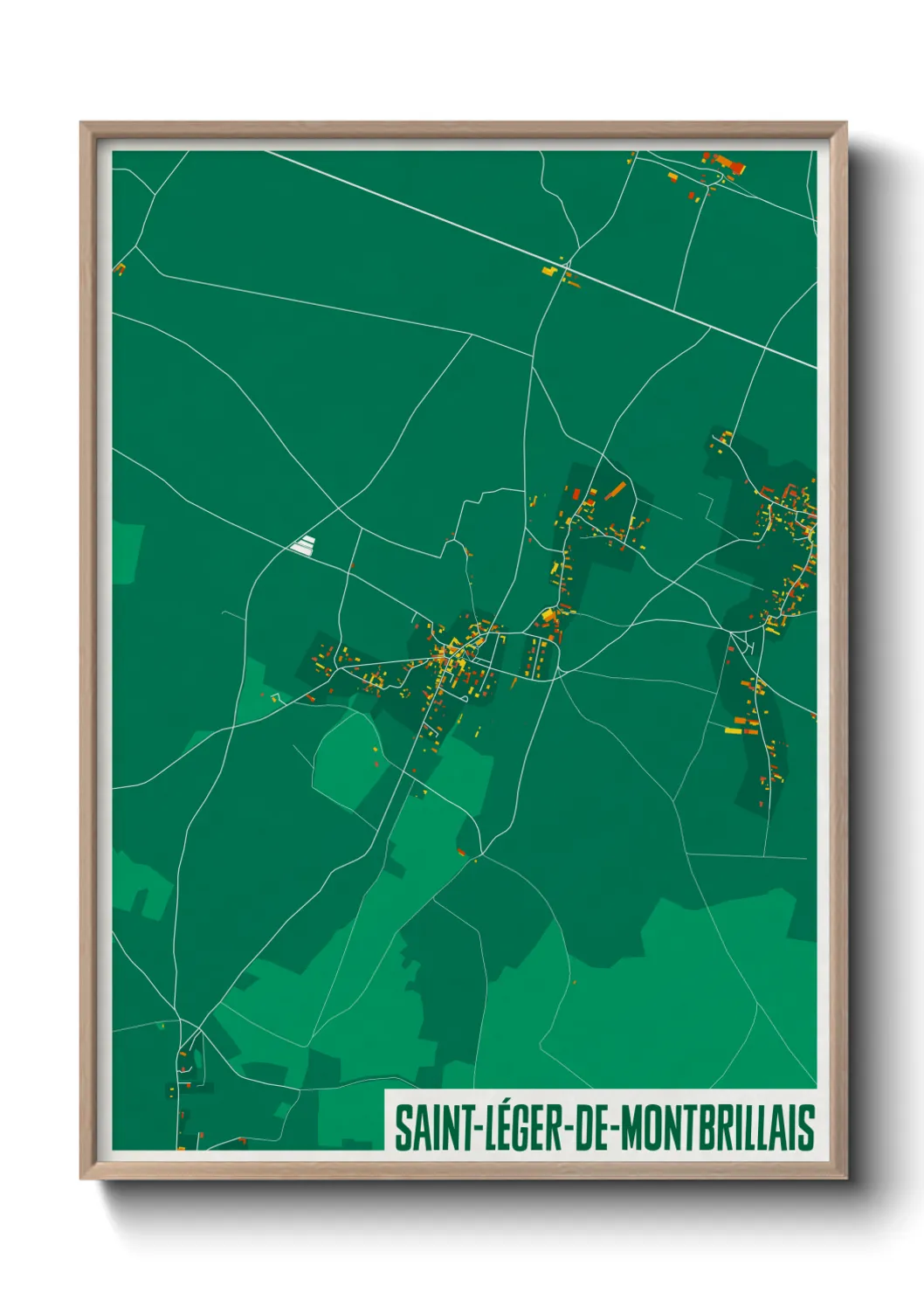 Un poster carteSaint-Léger-de-Montbrillais