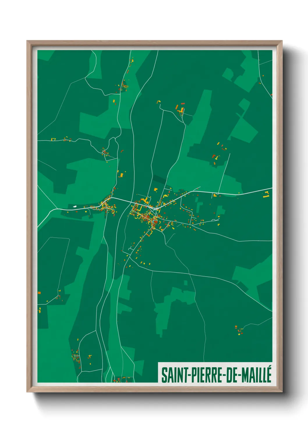 Un poster carteSaint-Pierre-de-Maillé