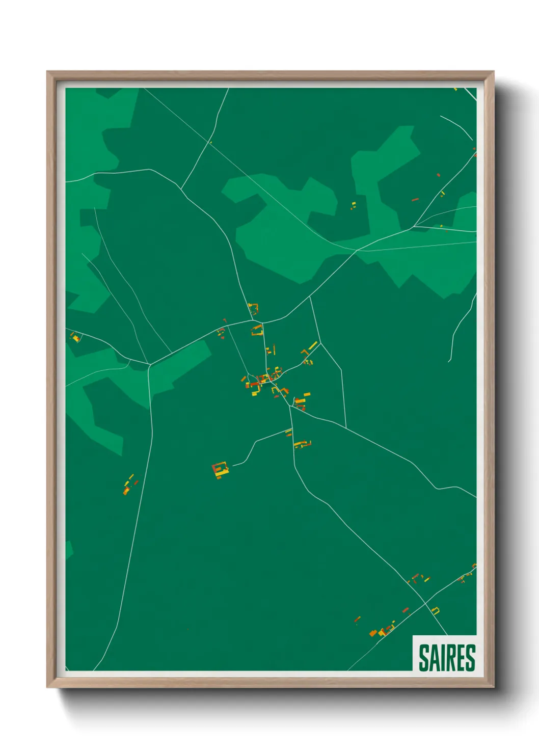 Une affiche de carte sur Saires