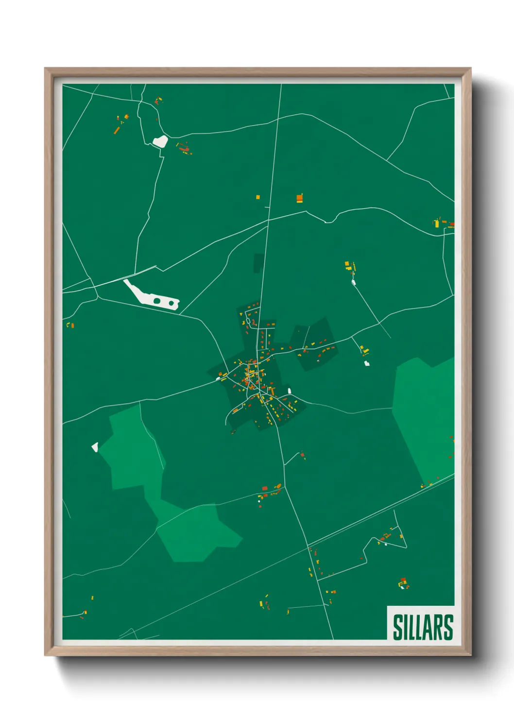 Une affiche de carte sur Sillars