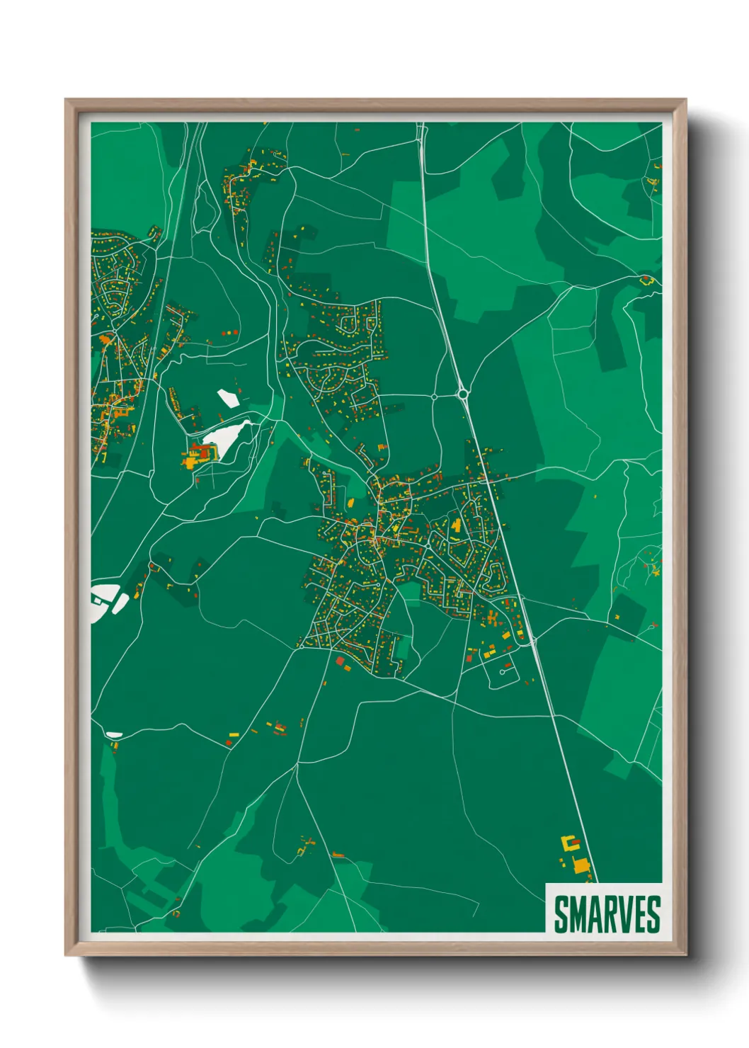 Une affiche de carte sur Smarves