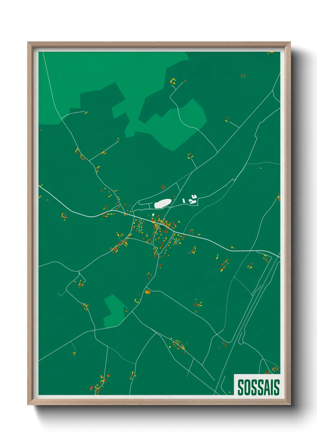 Une affiche de carte sur Sossais
