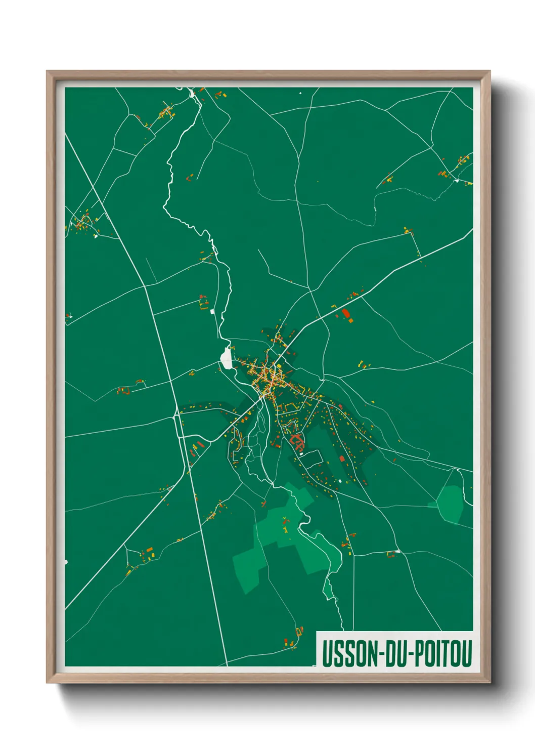 Un poster carteUsson-du-Poitou