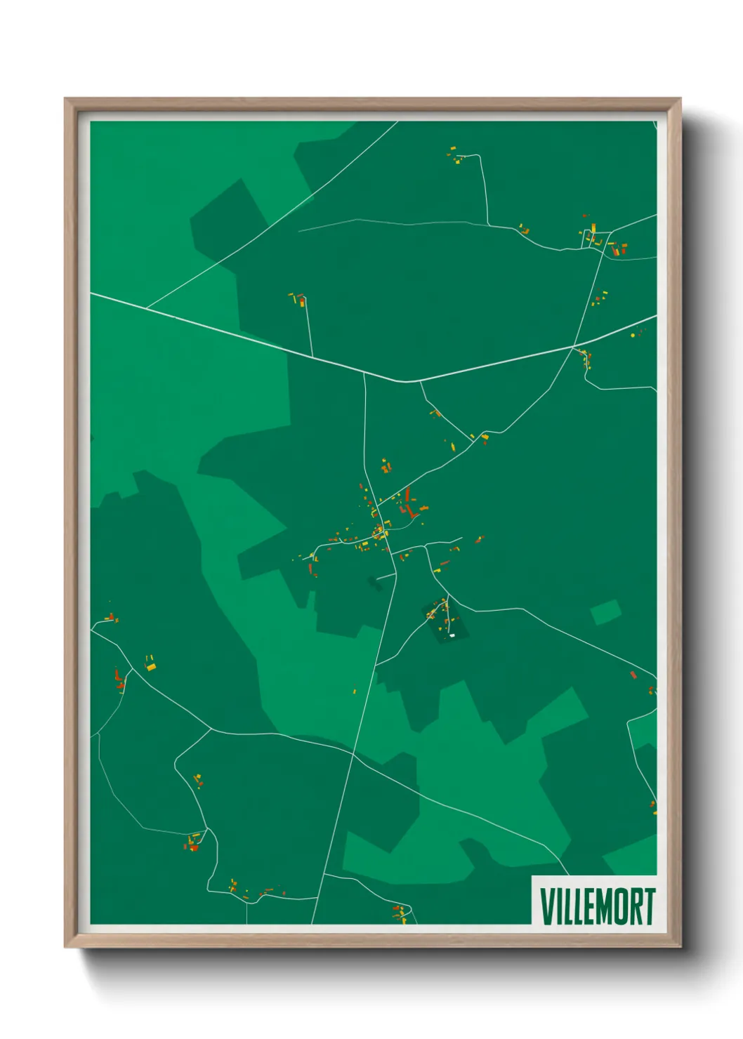 Une affiche de carte sur Villemort