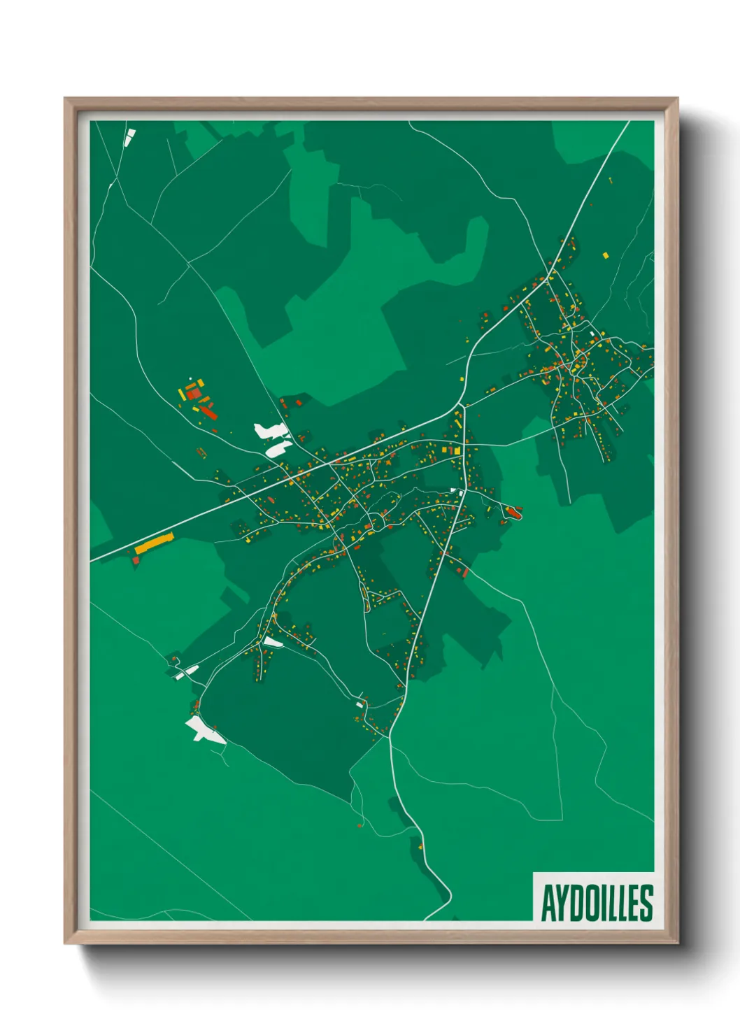 Une affiche de carte sur Aydoilles