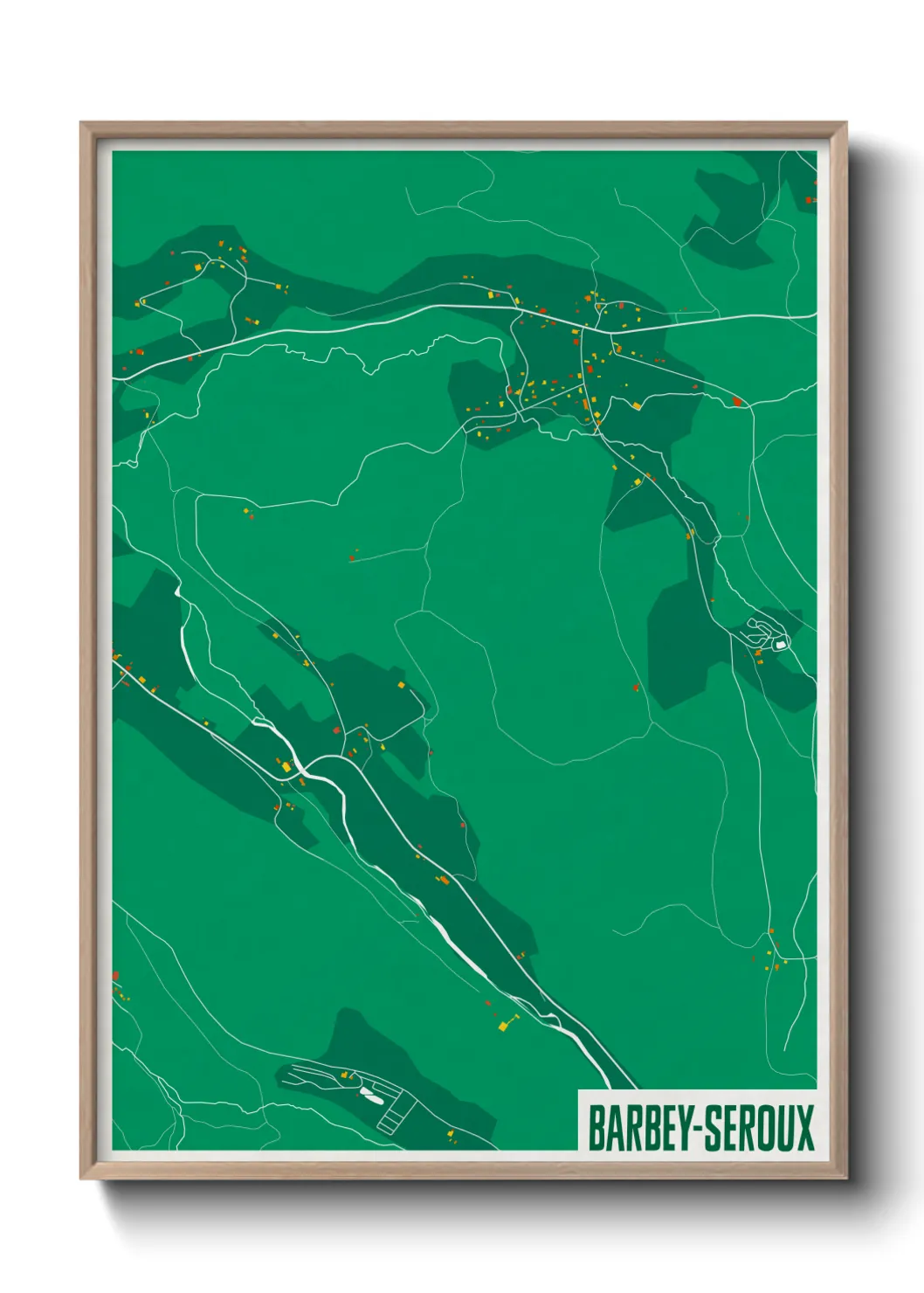 Une affiche de carte sur Barbey-Seroux