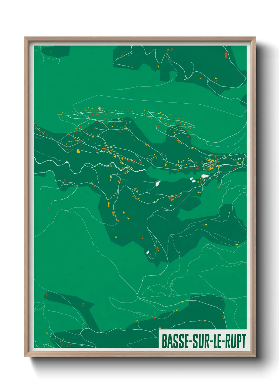 Une affiche de carte sur Basse-sur-le-Rupt