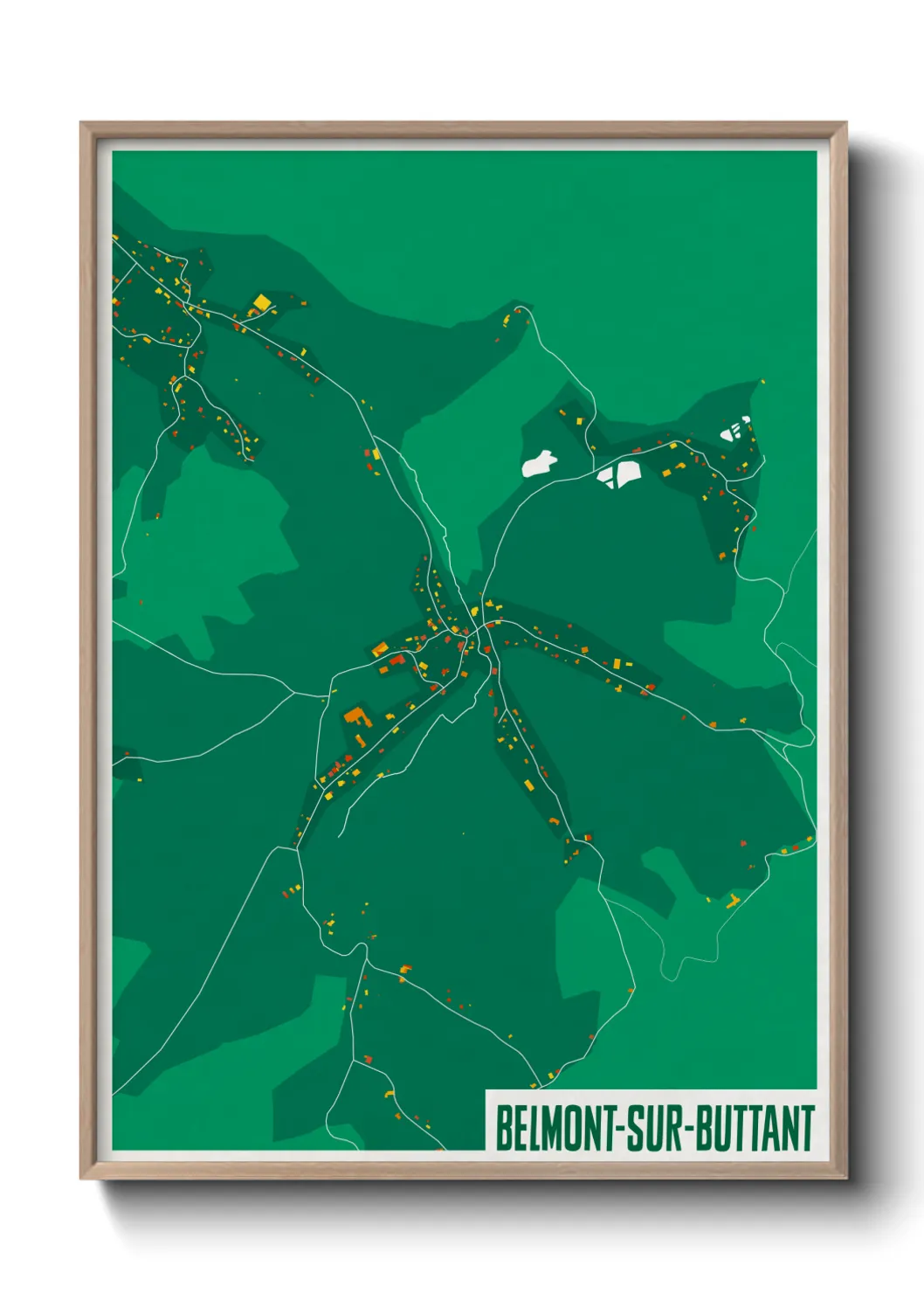 Une affiche de carte sur Belmont-sur-Buttant