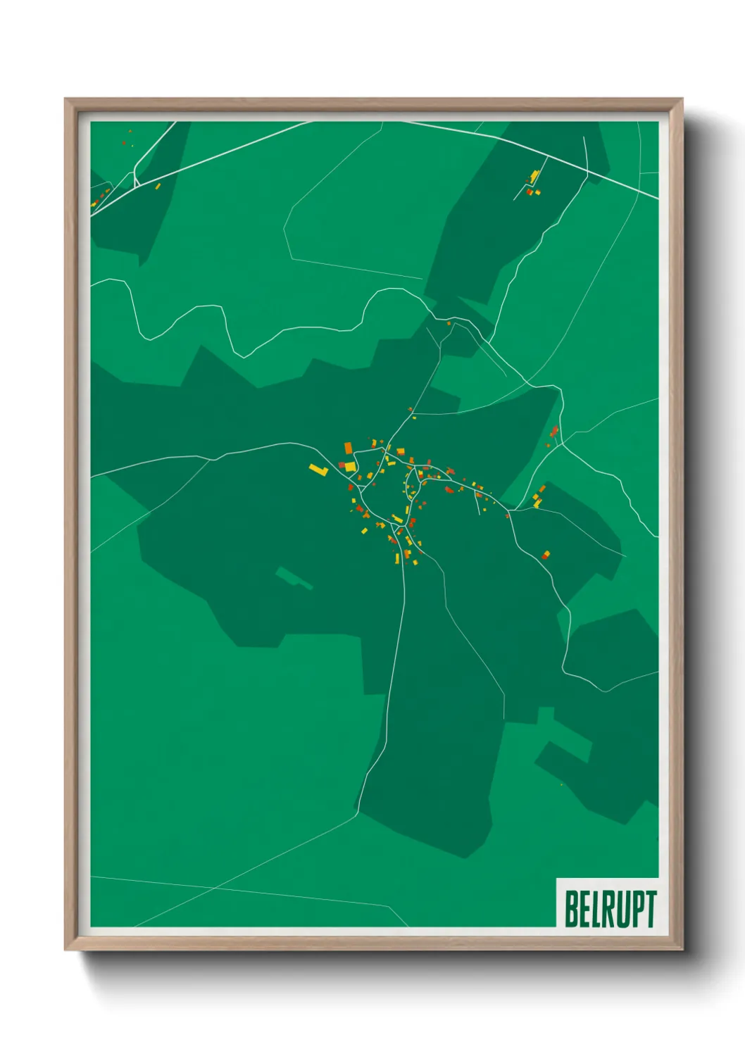 Une affiche de carte sur Belrupt