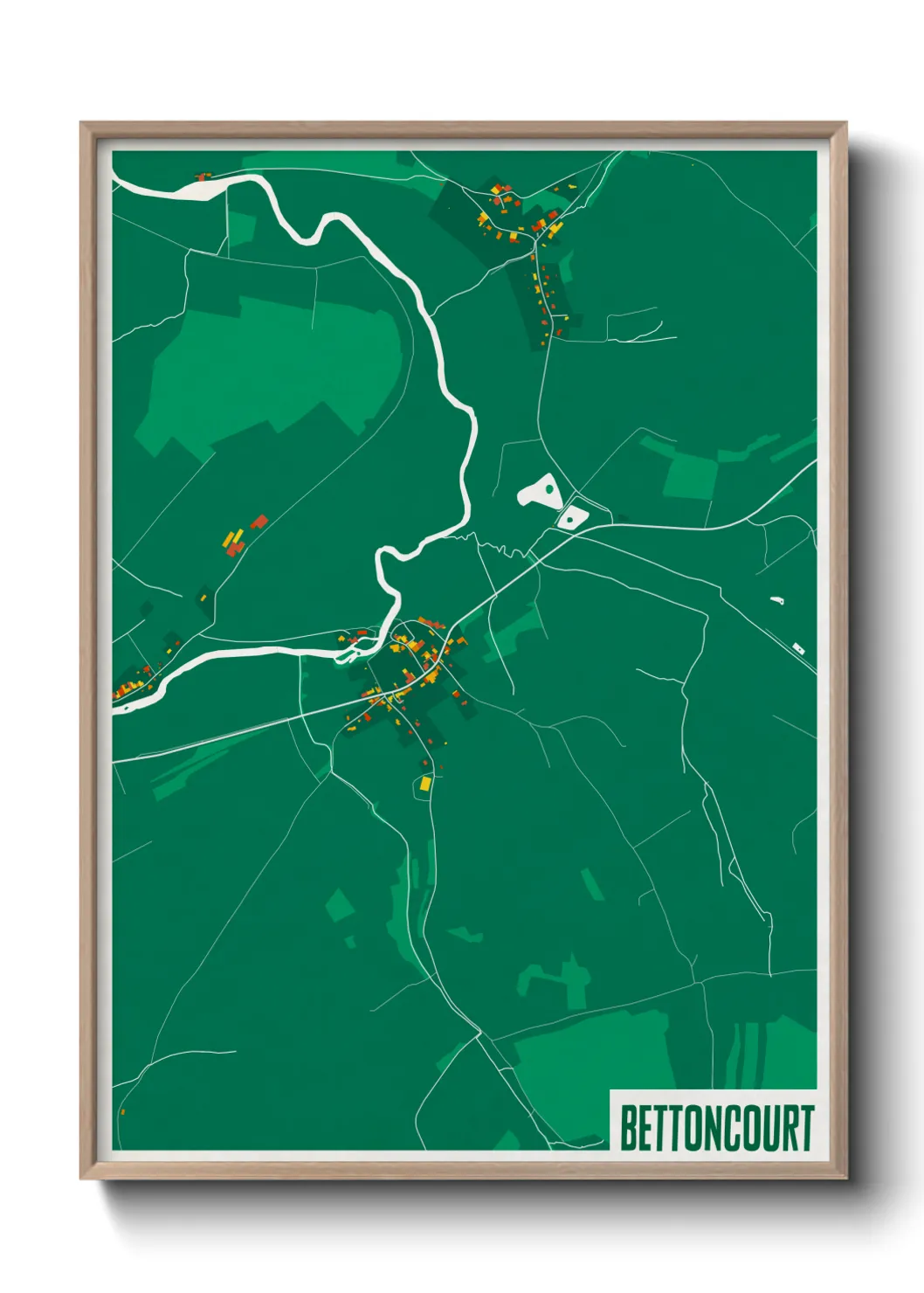 Une affiche de carte sur Bettoncourt