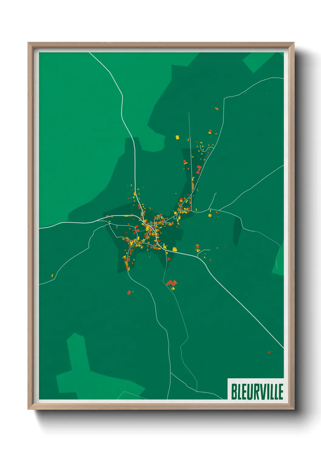 Une affiche de carte sur Bleurville