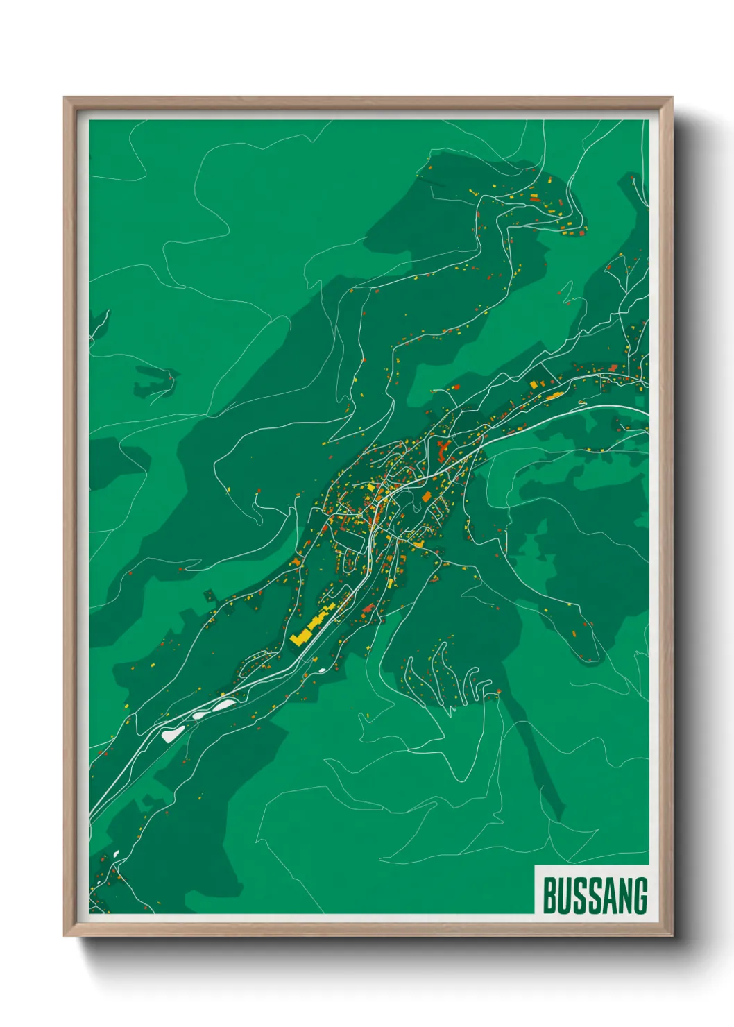Une affiche de carte sur Bussang