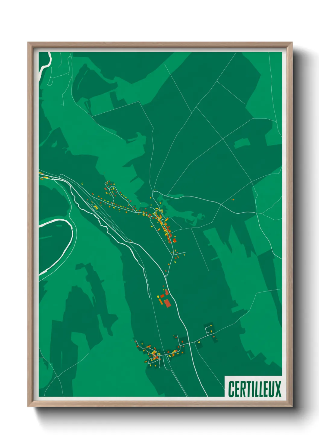 Une affiche de carte sur Certilleux