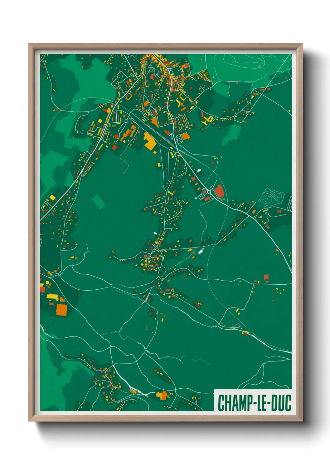 Une affiche de carte sur Champ-le-Duc