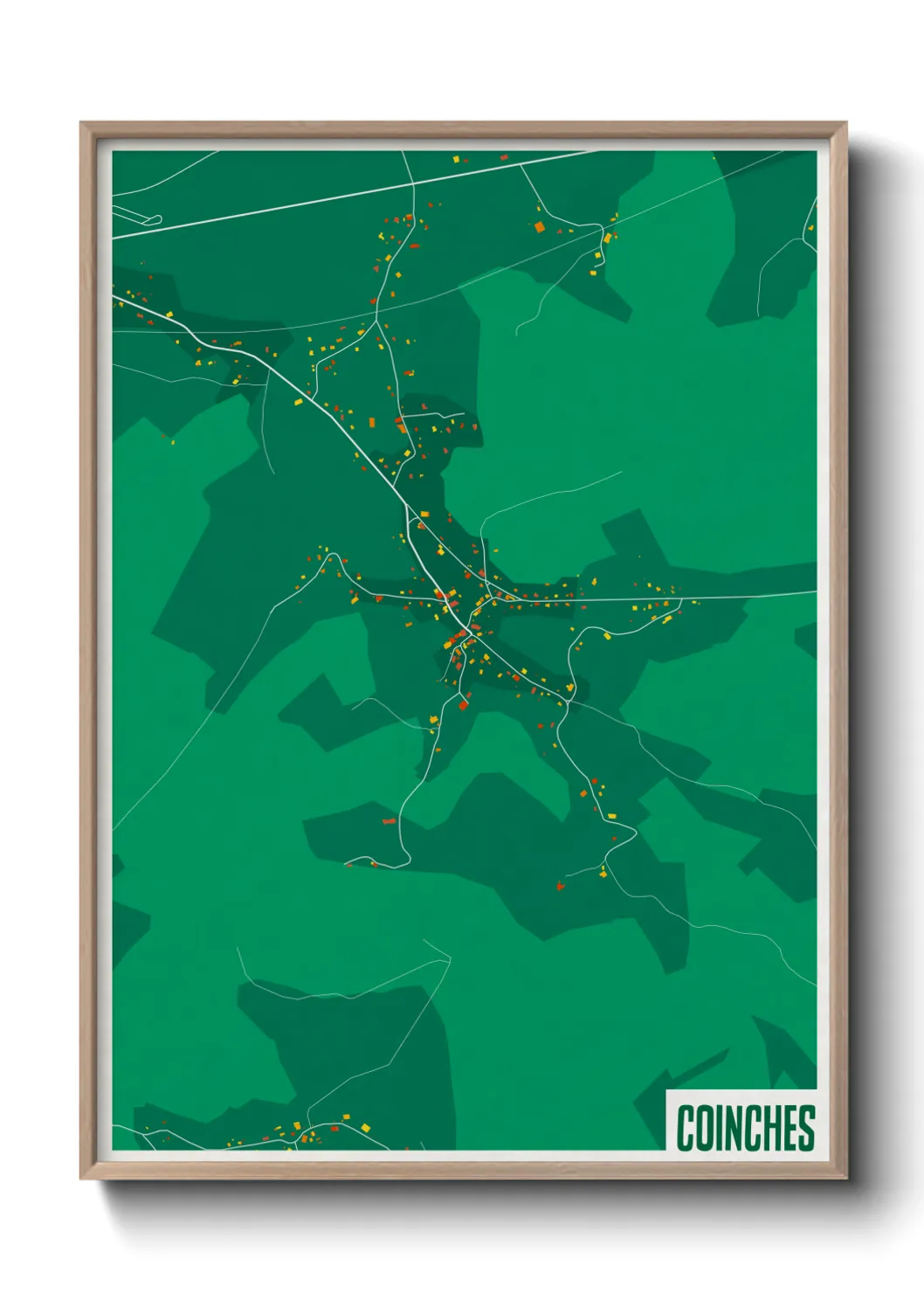 Une affiche de carte sur Coinches