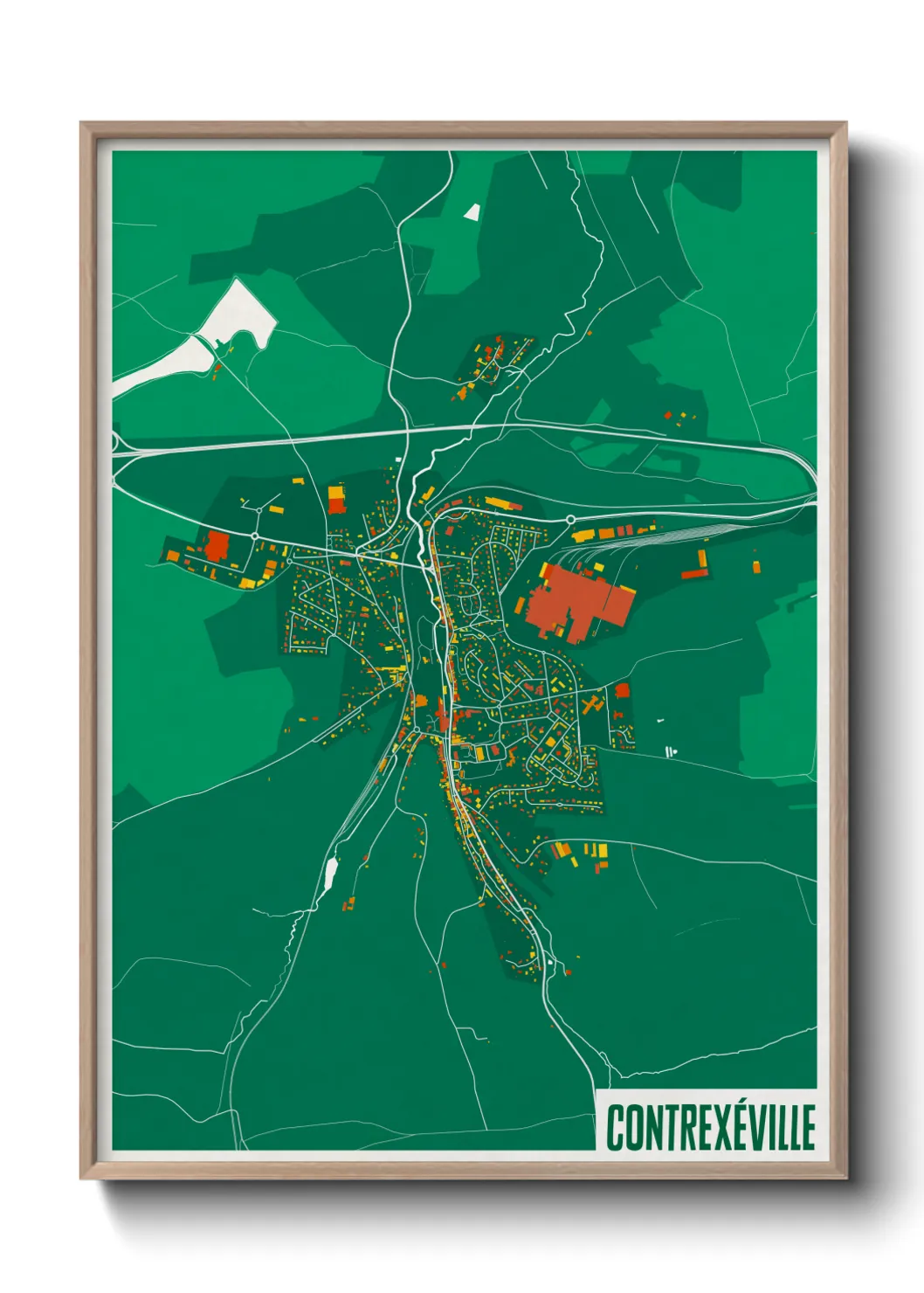 Une affiche de carte sur Contrexéville