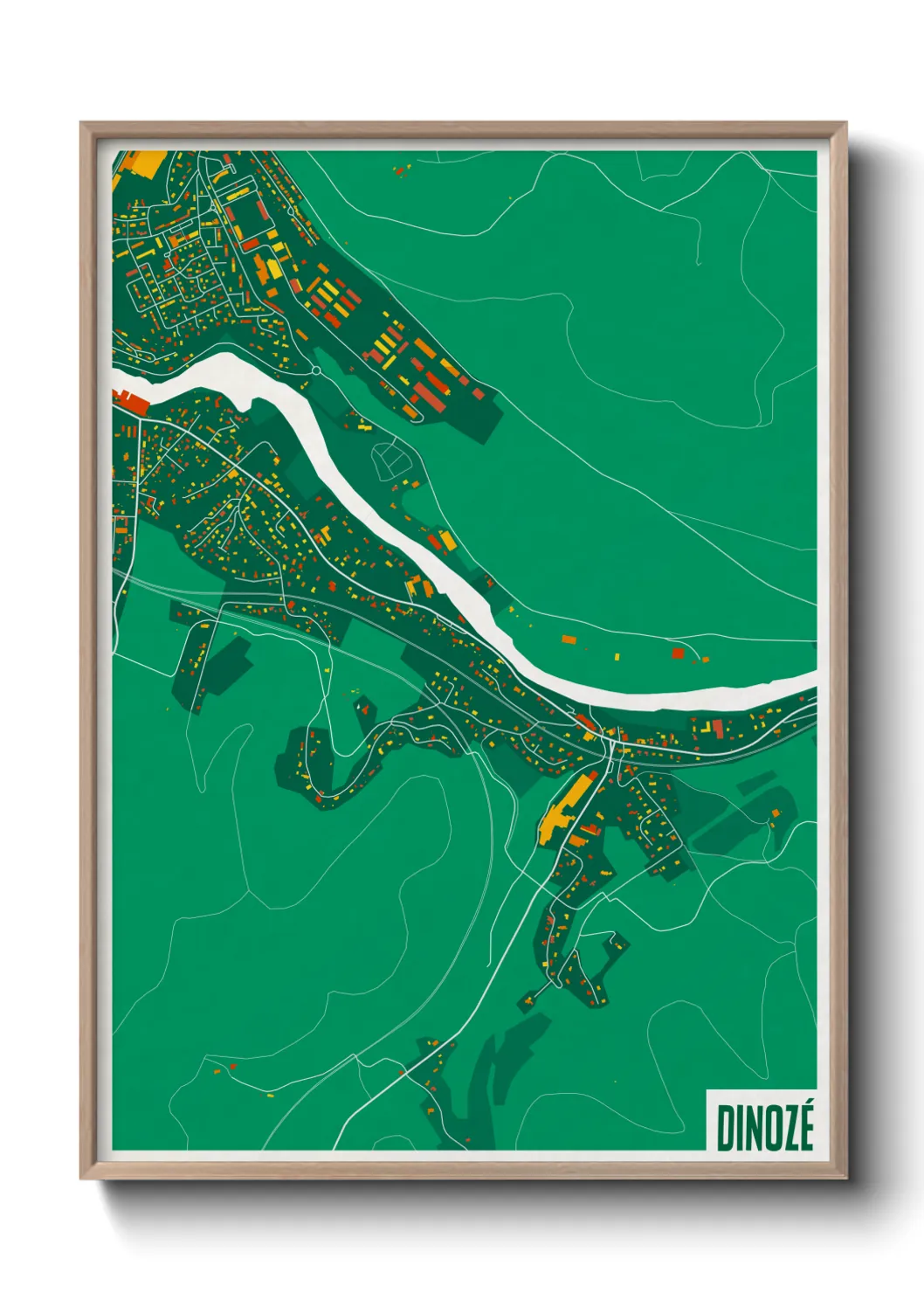 Une affiche de carte sur Dinozé