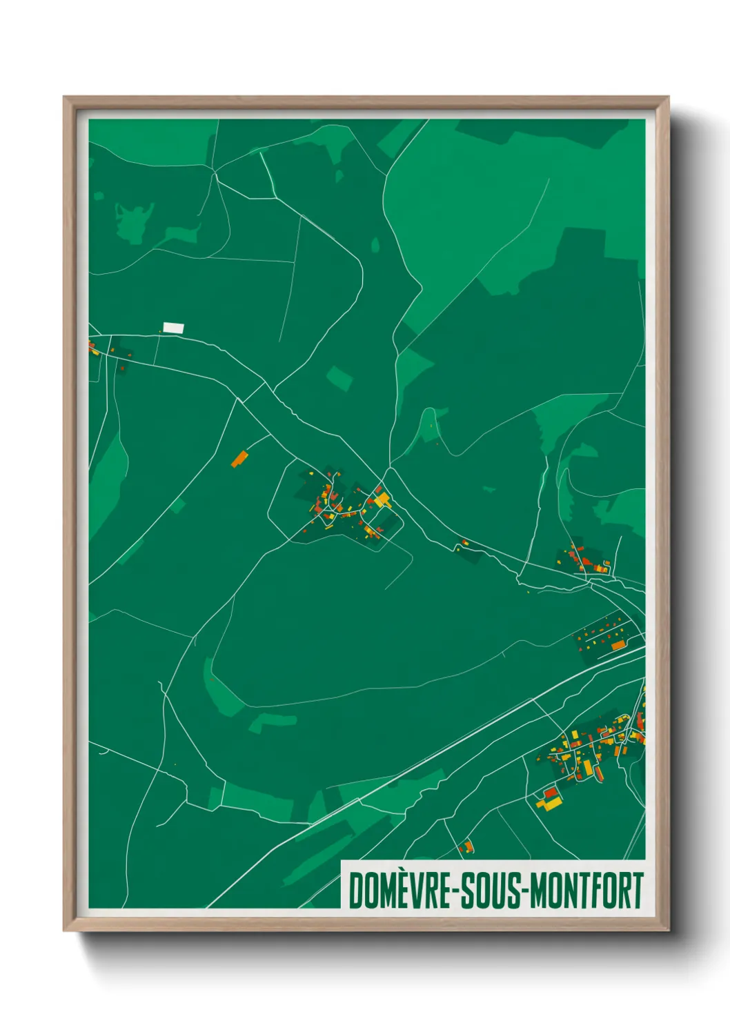 Un poster carteDomèvre-sous-Montfort