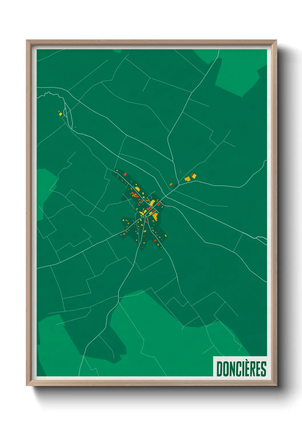 Une affiche de carte sur Doncières