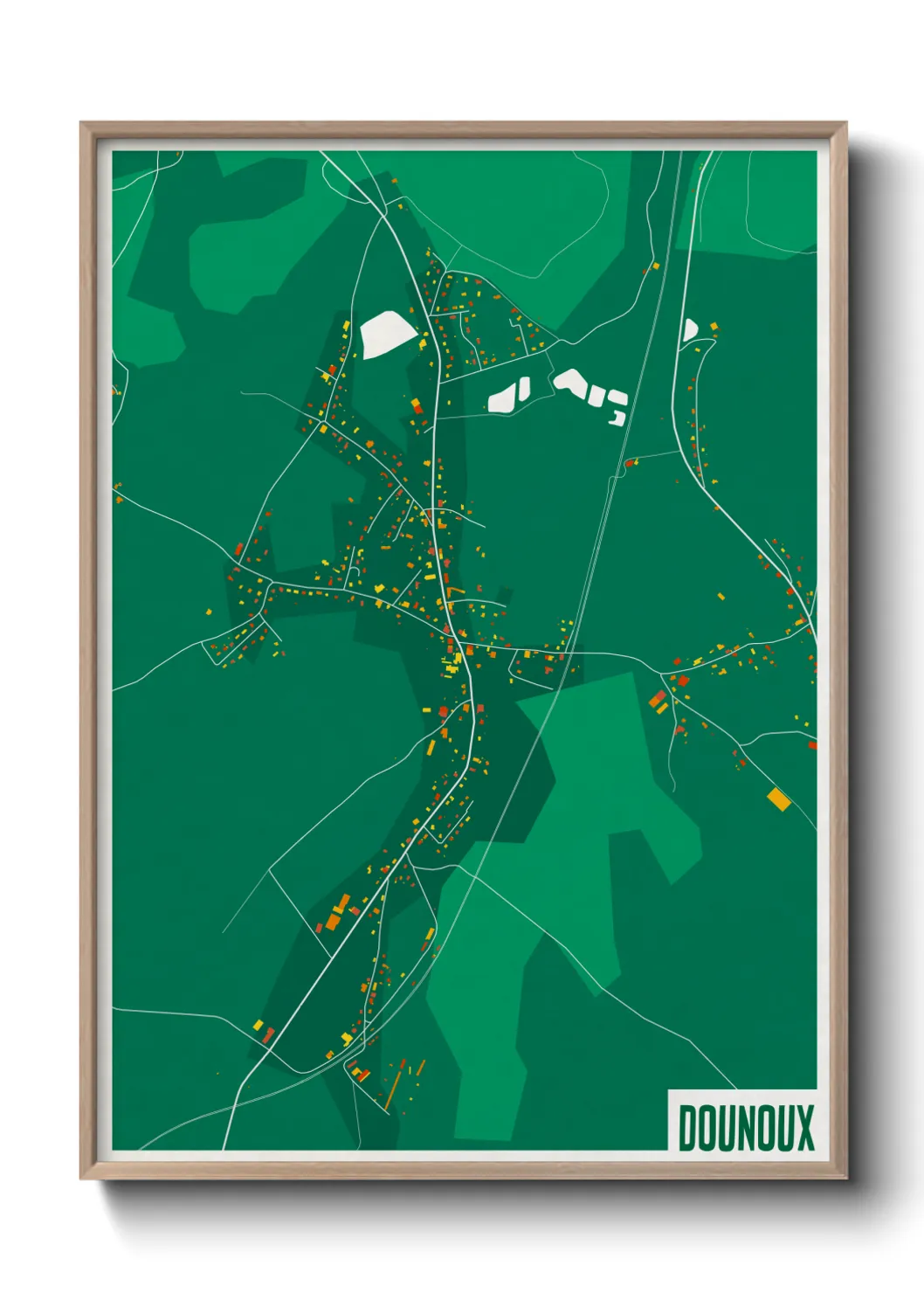 Une affiche de carte sur Dounoux