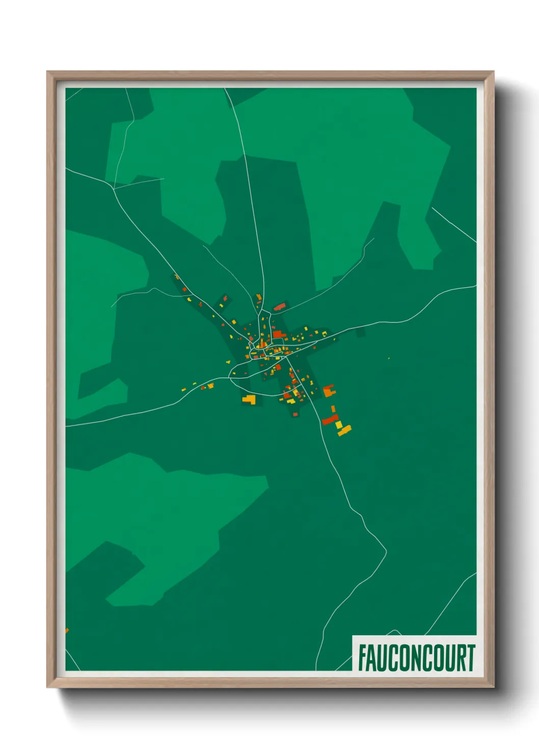Une affiche de carte sur Fauconcourt