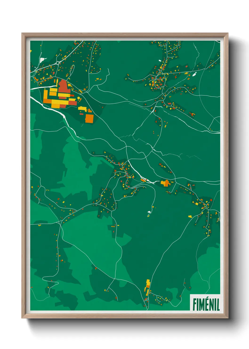 Une affiche de carte sur Fiménil