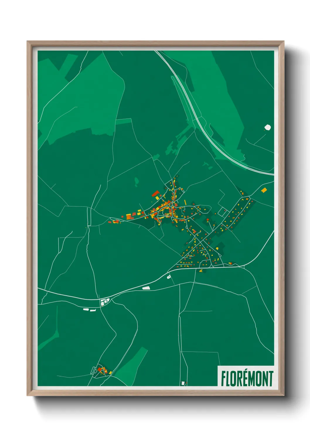 Une affiche de carte sur Florémont