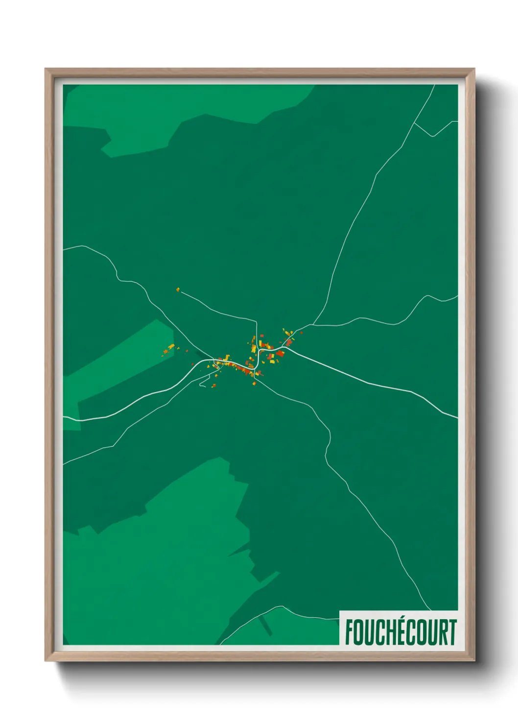 Une affiche de carte sur Fouchécourt