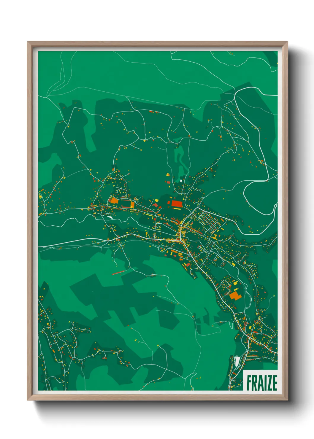 Une affiche de carte sur Fraize